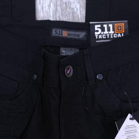 5.11 Tactical Pants Women’s 2 Regular Black Cirrus Covert Ripstop Straight Leg - Picture 6 of 10